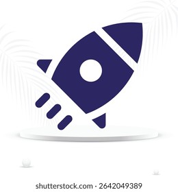 Rocket icon symbolizing advanced technology for space travel missions