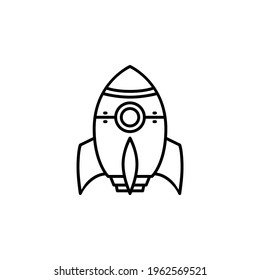 rocket icon. transportation and vehicle icon outline style. perfect use for icon, logo, illustration, website, and more. icon design line style