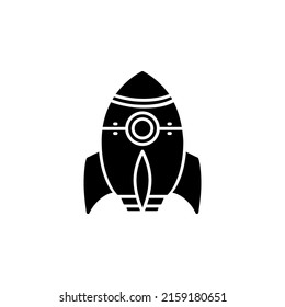 rocket icon. transportation and vehicle icon solid style. perfect use for icon, logo, illustration, website, and more. icon design solid style
