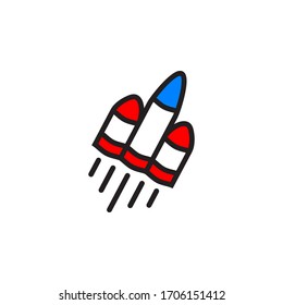 Rocket Icon In Trendy  Design Vector Eps 10