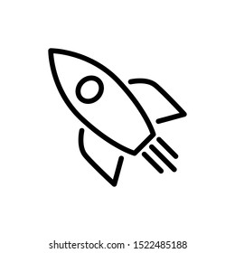 rocket icon trendy, flat design