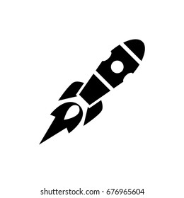 Rocket icon in trendy flat style isolated on white background. Symbol for your web site design, logo, app, UI. Vector illustration, EPS