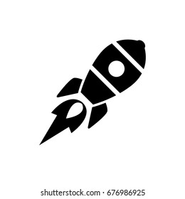 Rocket icon in trendy flat style isolated on white background. Symbol for your web site design, logo, app, UI. Vector illustration, EPS