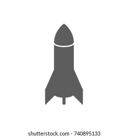Rocket icon in trendy flat style isolated on white background. Symbol for your web site design, logo, app, UI. Vector illustration, EPS