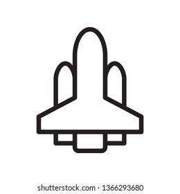 Rocket icon in trendy outline style design. Vector graphic illustration.  Rocket icon for website design, logo,  app,and ui. Editable vector stroke. EPS 10.
