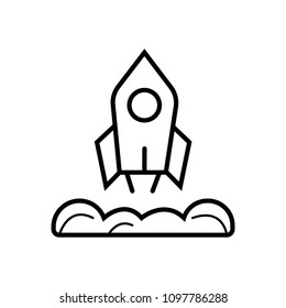 Rocket icon vector