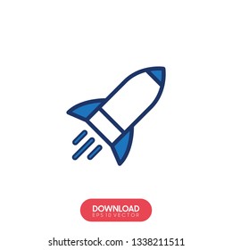 Rocket icon vector - Vector