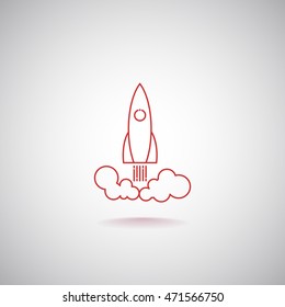  Rocket icon Vector. 