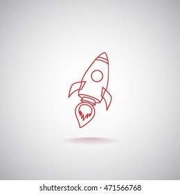 Rocket icon Vector.