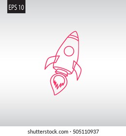  Rocket icon Vector.