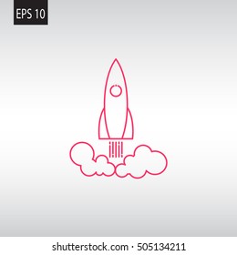  Rocket icon Vector. 