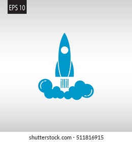  Rocket icon Vector. 