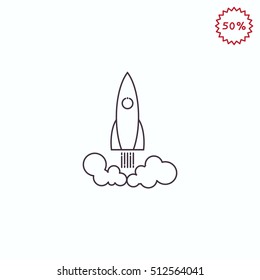  Rocket icon Vector. 