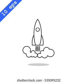  Rocket icon Vector. 