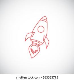  Rocket icon Vector.