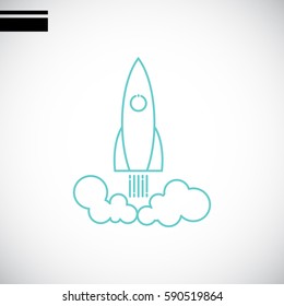  Rocket icon Vector. 