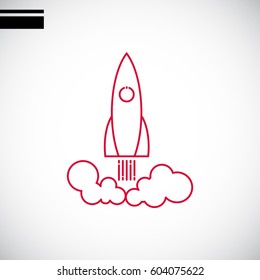  Rocket icon Vector. 