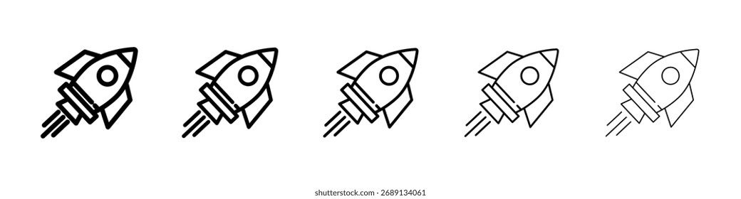 Ícone de foguete Ilustração de arte vetorial