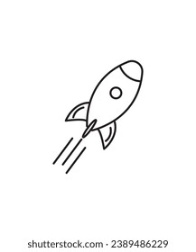rocket icon, vector best line icon.