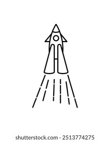 rocket icon, vector best line icon.