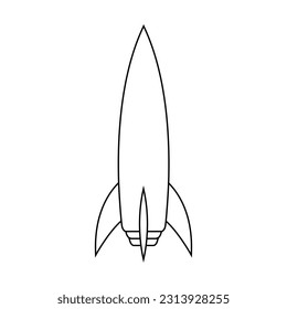 Rocket icon vector. Bomb illustration sign. Nuclear Weapon symbol. Explosion logo.