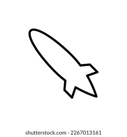 signo de bomba vectorial de icono de cohete