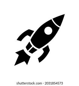 Ilustración de diseño vectorial de icono de cohete