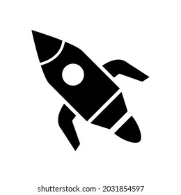 Ilustración de diseño vectorial de icono de cohete