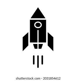 Ilustración de diseño vectorial de icono de cohete