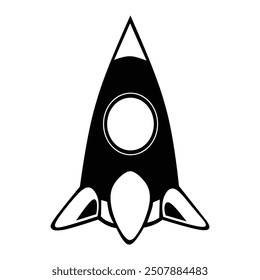 Ilustración de diseño de Vector de icono de cohete