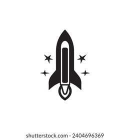 Rocket icon vector design symbol of innovation and technology.