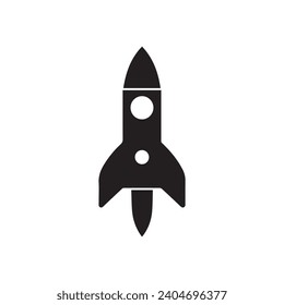 Rocket icon vector design symbol of innovation and technology.