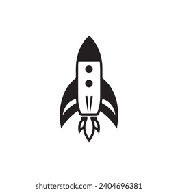 Rocket icon vector design symbol of innovation and technology.
