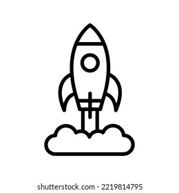 rocket icon vector design template in white background