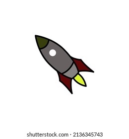 plantillas de diseño de vectores de iconos de cohete 