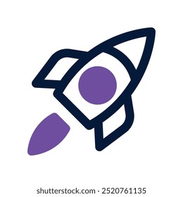 ícone de foguete. vetor ícone de tom duplo para o seu site, móvel, apresentação e design de logotipo.