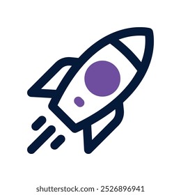 rocket icon. vector dual tone icon for your website, mobile, presentation, and logo design.