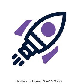 rocket icon. vector dual tone icon for your website, mobile, presentation, and logo design.