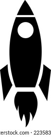 Rocket icon vector. flat design on white background.eps
