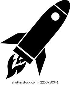 Rocket icon, vector, flat design trendy style on white background..eps