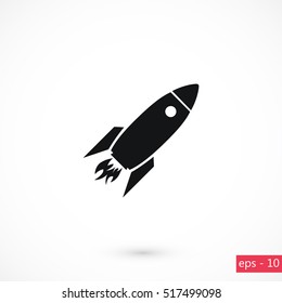 Rocket icon, vector, flat design best vector icon