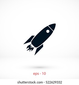 Rocket icon, vector, flat design best vector icon