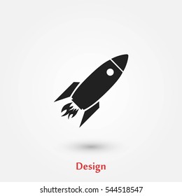 Rocket icon, vector, flat design best vector icon