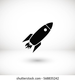 Rocket icon, vector, flat design best vector icon