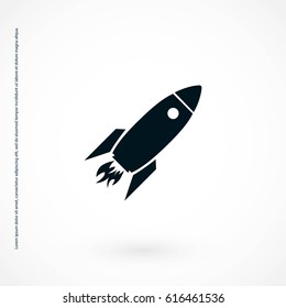 Rocket icon, vector, flat design best vector icon