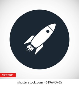 Rocket icon, vector, flat design best vector icon