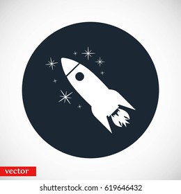 Rocket icon vector, flat design best vector icon