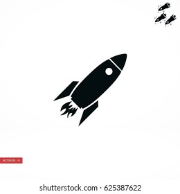 Rocket icon, vector, flat design best vector icon