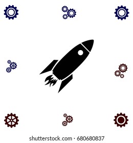 Rocket icon, vector, flat design best vector icon