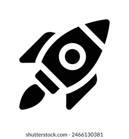 rocket icon. vector glyph icon for your website, mobile, presentation, and logo design.